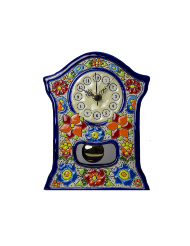 Reloj Sobremesa cerámica española decorativa andaluza 23 cms. 02230100