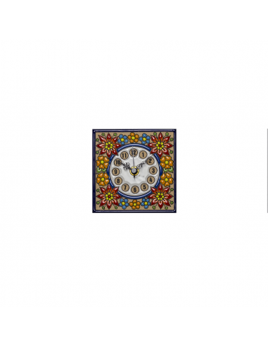 Reloj azulejo cerámica española decorativa andaluza 11 cms. 02110200