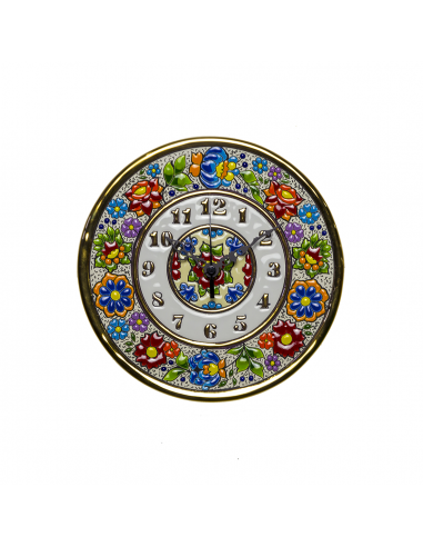 Plato Reloj cerámica decorativa andaluza 21cms. 02210300