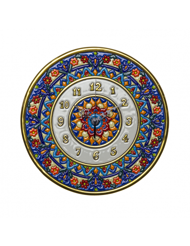 Plato Reloj cerámica decorativa andaluza 28 cms. 02280100