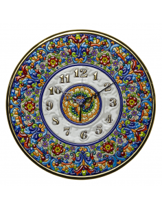 Plato Reloj cerámica decorativa andaluza 35 cms. 02350100