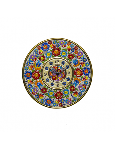 Plato Reloj cerámica decorativa andaluza 21cms. 02210200