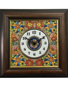 Reloj azulejo cerámica española decorativa andaluza. Con...
