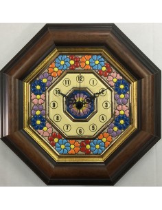 Reloj azulejo cerámica española decorativa andaluza. Con...