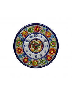 Plato Reloj cerámica española decorativa andaluza 21cms....