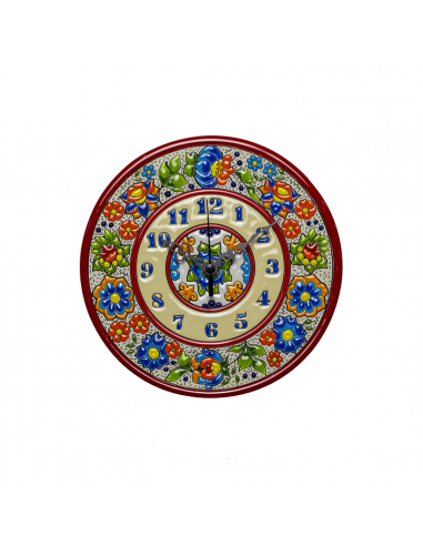 Plato Reloj cerámica decorativa andaluza 21cms. 52210300