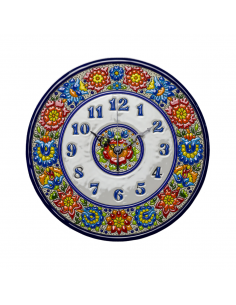 Plato Reloj cerámica española decorativa andaluza 28 cms....