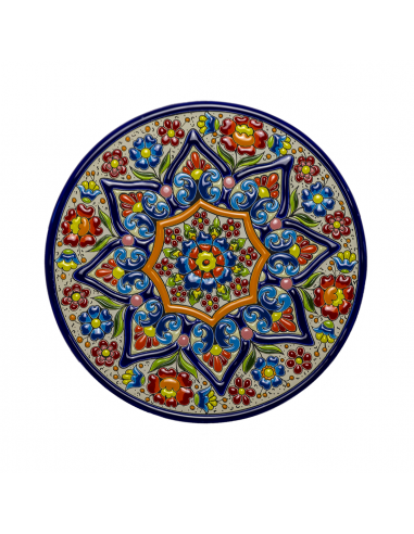 Plato cerámica española decorativa andaluza 28cms. 21280100
