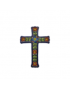 Cruz cerámica española decorativa andaluza. 21cms 10210200