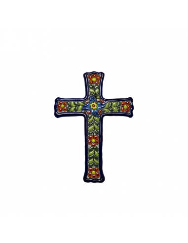 Cruz cerámica española decorativa andaluza. 21cms 10210200