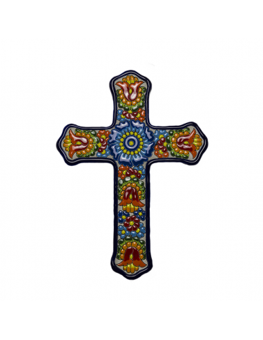 Cruz cerámica española decorativa andaluza. 26cms 10260100