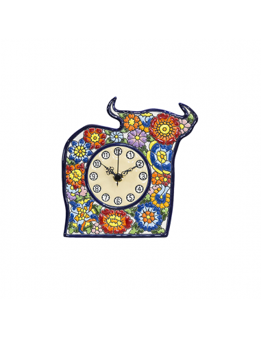 Reloj Sobremesa cerámica española decorativa andaluza 13 cms. 02130400