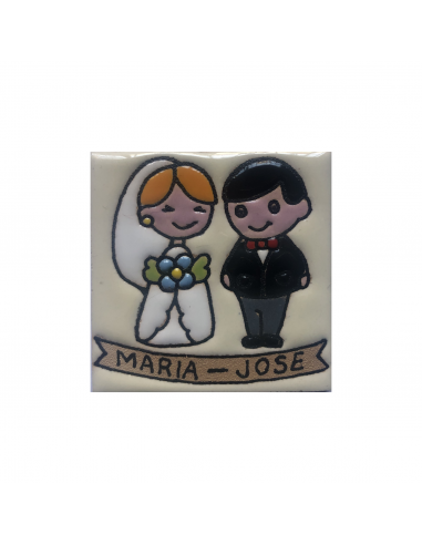 Recuerdo Boda. Lote 32 imanes Personalizados. Azulejos Decorativos. Regalos Originales. Especial para frigorificos y Neveras