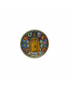 Spanish Ceramics. Gold Tower Seville  Plate 14 cms...